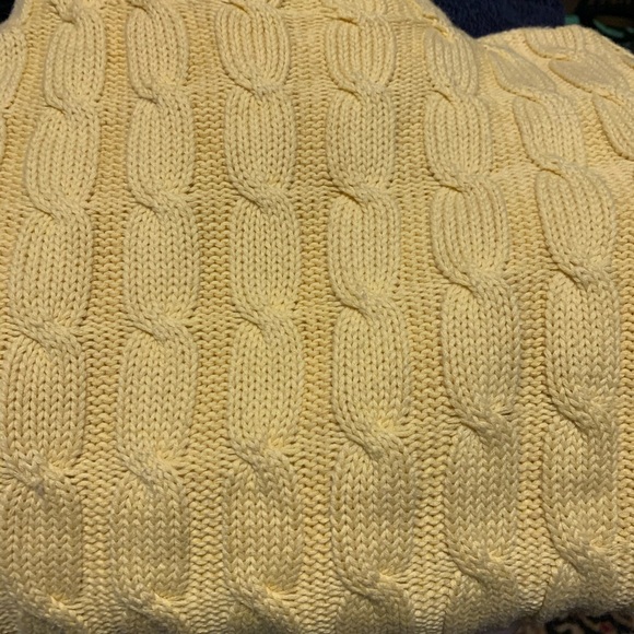 Ann Taylor M Yellow Cable Knit Turtle Neck Sweater - Picture 2 of 4